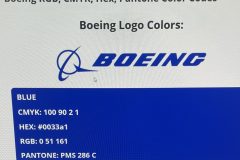 Boeing Blue color values.
