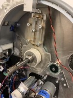 Spoiler Lever, potentiometer, and Trim wheel shaft