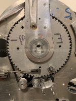 Throttle lever belt drive and slide potentiometer