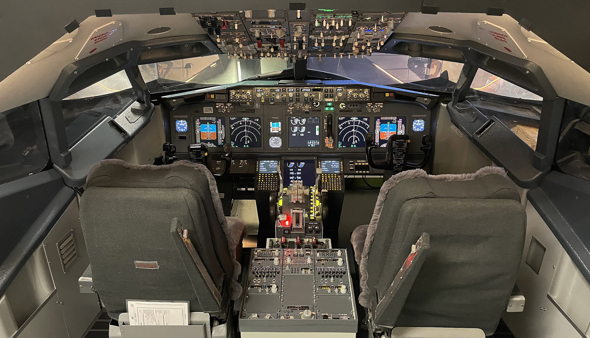 Wide view of my Boeing 737-800 cockpit