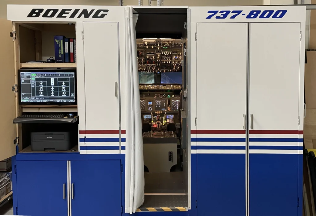 Rear bulkhead cabinet with Instructor station shown.