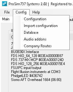 Prosim-Config-Menu